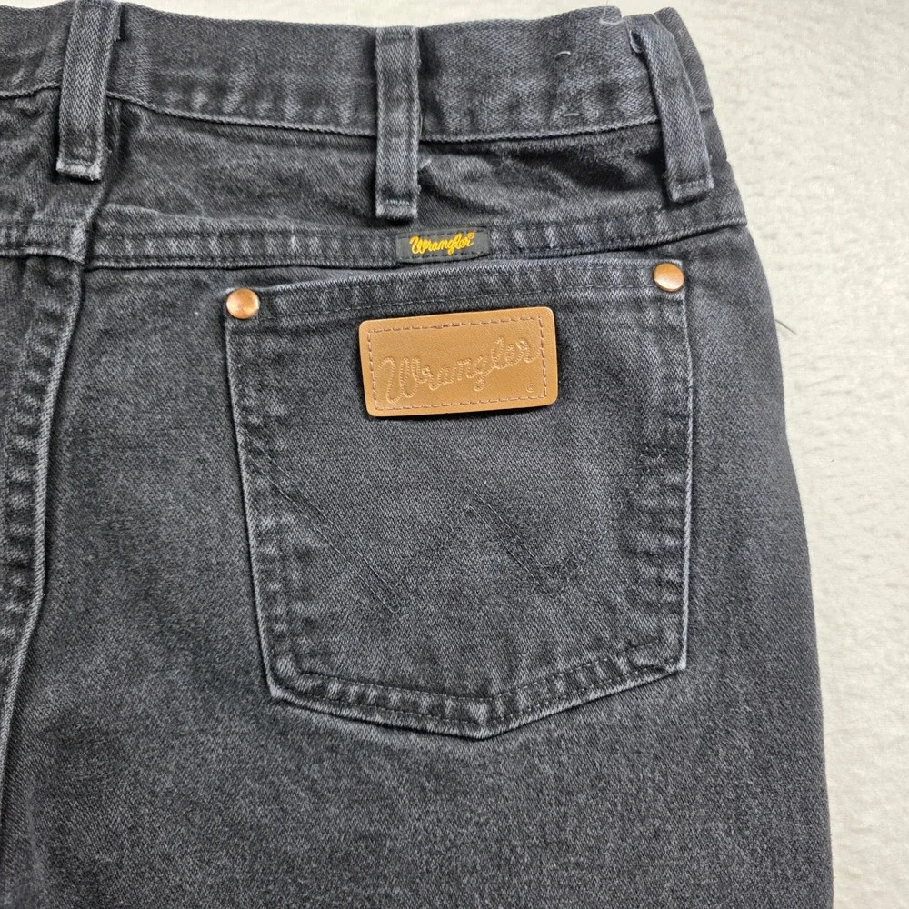 Wrangler‎ Cowboy Cut Jeans Mens 33x32 Black Slim Fit 936WBK High Rise Denim